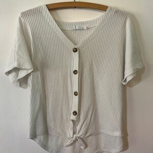 Double Zero White Short Sleeve Top